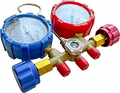 Аналоговые манометрические коллекторы для хладагентов R22, R134A, R410A, R404A Voll V-MGR 536, 1/4 SAE-5/16 SAE