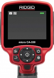 Дисплей и панель управления камеры для телеинспекции трубопроводов Ridgid micro CA-330
