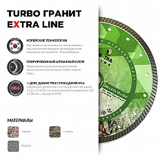 Характеристики и применение алмазного отрезного круга Diam Extra Line Turbo Гранит 150 мм